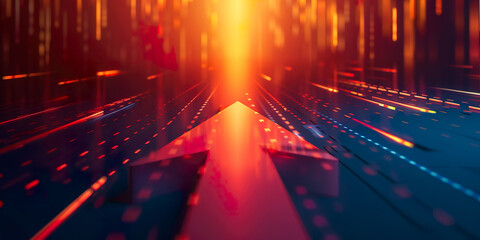 Poster - Abstract background with arrow and lights