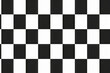 A black and white checkered pattern on a white background.