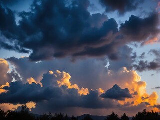 Canvas Print - sky at sunset