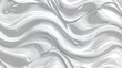 Abstract white glossy waves 3D background with smooth and soft lines, liquid or plastic surface