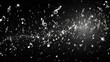 An array of abstract musical notes seemingly dancing through a space of sparkling stars against a monochromatic black backdrop