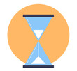 Hourglass time isolated emblem concept. Vector graphic design illustration