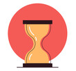 Hourglass time isolated emblem concept. Vector graphic design illustration