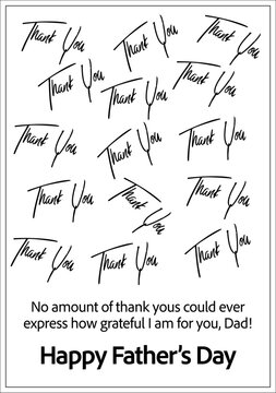 Father's Day Card - Thank You - Happy Father's Day - Appreciation