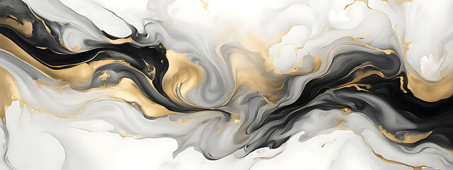 gold abstract black marble background art paint pattern ink texture watercolor white fluid wall. abs