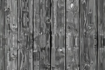 Wall Mural - A wooden background with a few holes in it. The background is gray and has a wood grain texture