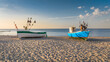 Fishing boats in summer by the Baltic Sea