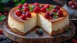 Cheesecake With a Slice Cut Out