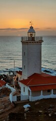 Lighthouse ocean sunrise 