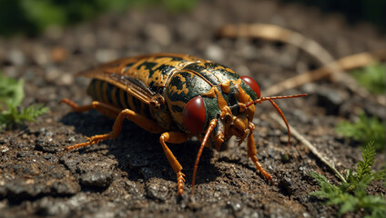 Wall Mural - Cicadas close look