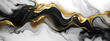 © Five Million Stocks - Gold abstract black marble background art paint pattern ink texture watercolor white fluid wall. Abstract liquid gold design luxury wallpaper nature black brush oil modern paper splash painting water