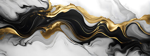 Gold abstract black marble background art paint pattern ink texture watercolor white fluid wall. Abstract liquid gold design luxury wallpaper nature black brush oil modern paper splash painting water	