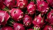 © vannet - Fresh Dragon Fruits with Water Drops.