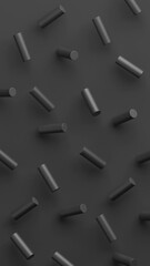 Poster - Abstract vertical animation, black geometric background design, 4k seamless looped video, 3d render
