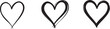 © waqar - Heart, love, romance or valentine's day red heart. Heart vector icons. Artistic black heart icon vector.