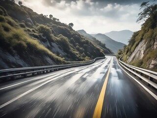 Poster - road in mountains