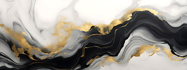 Gold abstract black marble background art paint pattern ink texture watercolor white fluid wall. Abstract liquid gold design luxury wallpaper nature black brush oil modern paper splash painting water	