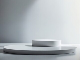 Wall Mural - empty white podium