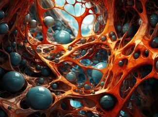 Poster - abstract organic cellular structure