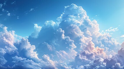 Infinite Horizons: White Clouds Traverse Blue Expanse