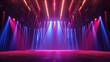 © Crazy Juke - Stage aglow, poised for entertainment under bright arena lights. Ai Generated