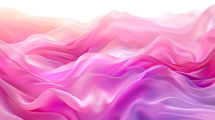 Wall Mural - Ethereal Waves of Pink and Red Silk Fabric