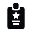 Simple VIP Pass solid icon. The icon can be used for websites, print templates, presentation templates, illustrations, etc
