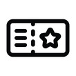 Simple Ticket icon. The icon can be used for websites, print templates, presentation templates, illustrations, etc
