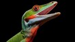 Anole lizard displaying its vibrant throat dewlap
