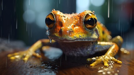 Wall Mural - Distressed amphibian under veterinary care, the challenges of treating diverse species