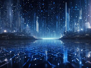 Canvas Print - fountain at night