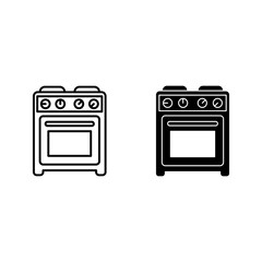 Wall Mural - Stove oven icon design. Stove icon. cooking symbol color editable