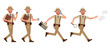 Set of Archaeologist man wear brown suit character vector illustration design. Presentation in various action.