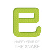 The Year Of The Snake Vector Kanji Logo Decorated With Japanese Vintage Patterns Isolated On A White Background. Kanji Translation - The Snake.