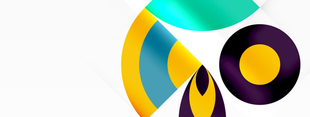 Aufkleber - A vibrant graphic design featuring a colorful circle with an electric blue pattern surrounding a central yellow circle. A unique logo for art events, showcasing symmetry and visual arts