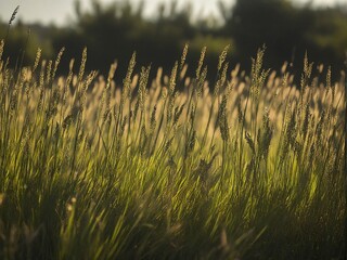 Wall Mural - grass in the morning