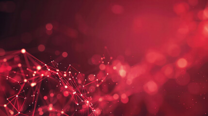 Canvas Print - red christmas lights
