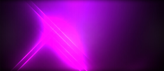 Aufkleber - An electric blue light is illuminating a violet circle on a dark backdrop, creating a stunning contrast of colors in the darkness