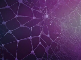 Wall Mural - spider web with dew drops