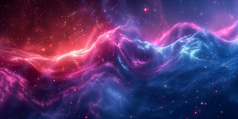 vibrant space scene with a colorful nebula and countless stars. the nebula is a mix of pink, purple,