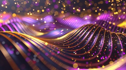 Poster - A vibrant abstract background featuring varying shades of purple and yellow creating an eye-catching display