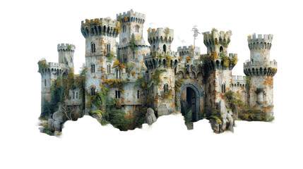 Castle isolated on a transparent background