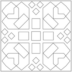 Wall Mural - Geometric Coloring Page M_2204057
