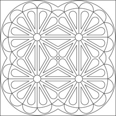 Wall Mural - Geometric Coloring Page M_2204185