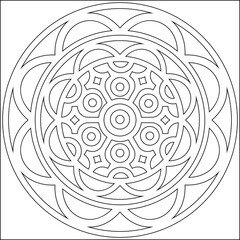 Wall Mural - Geometric Coloring Page M_2204208