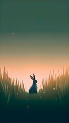 Wall Mural - Rabbit Background | Nature background | Mobile Wallpaper 