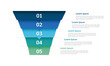 5 Process or steps. Sales funnel business infographic design template. Vector illustration.