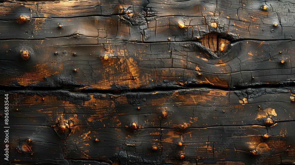 Burning black wood texture. Abstract background and texture for design