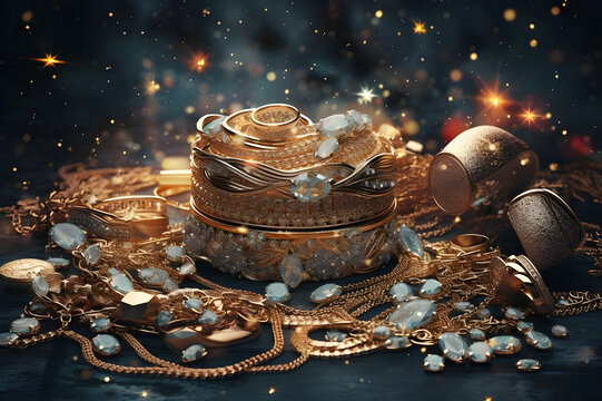 Digital artwork jewelry background