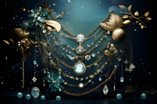 Digital artwork jewelry background
